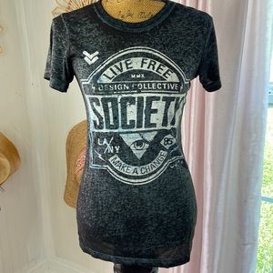 Society Black Live Free Tee Sz S